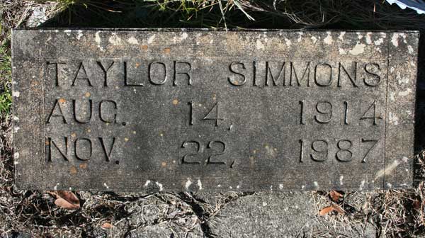 TAYLOR SIMMONS Gravestone Photo