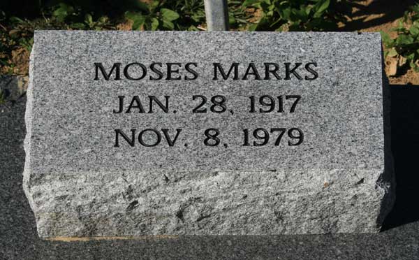 MOSES MARKS Gravestone Photo
