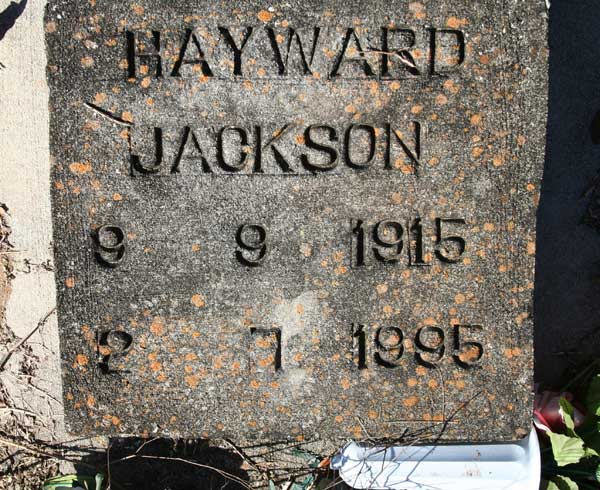 HAYWARD JACKSON Gravestone Photo