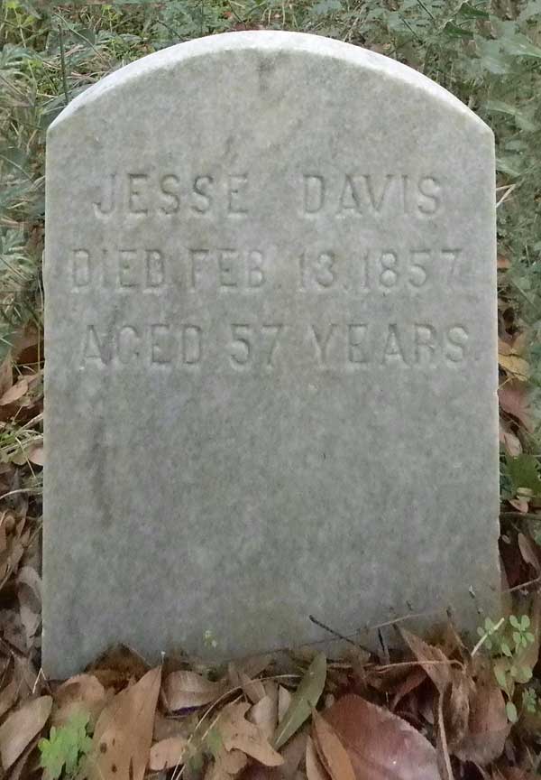 Jesse Davis Gravestone Photo