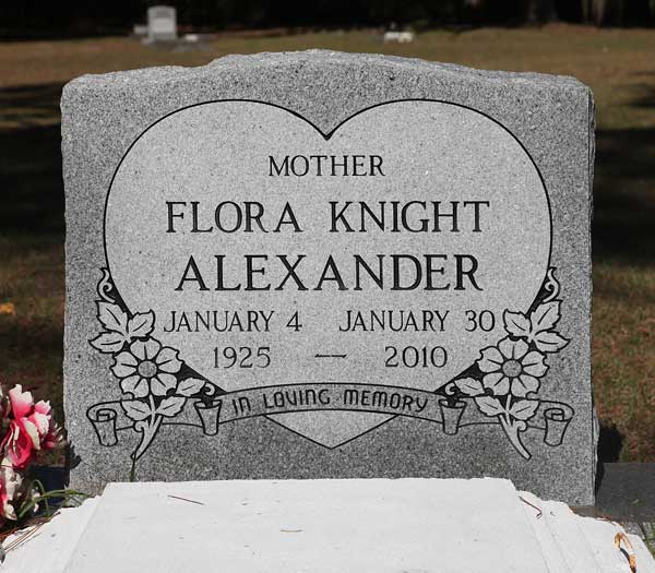 Flora Knight  Alexander Gravestone Photo