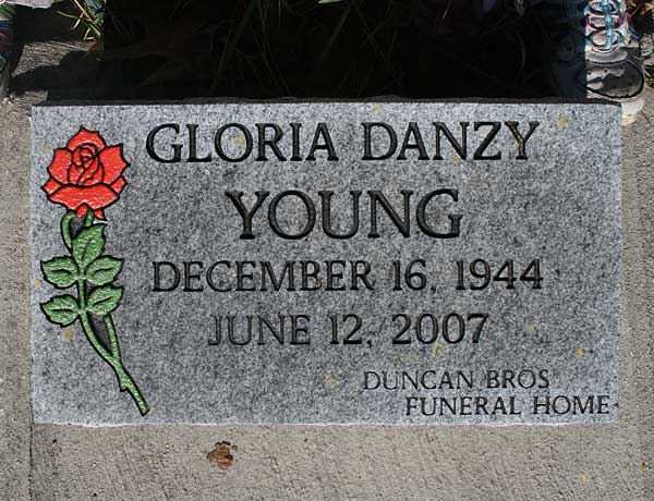 Gloria Danzy Young Gravestone Photo