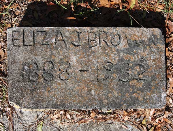 Eliza J. Brown Gravestone Photo