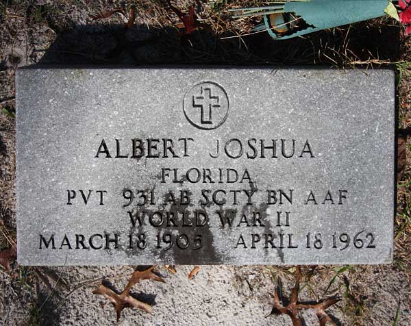 Albert Joshua Gravestone Photo