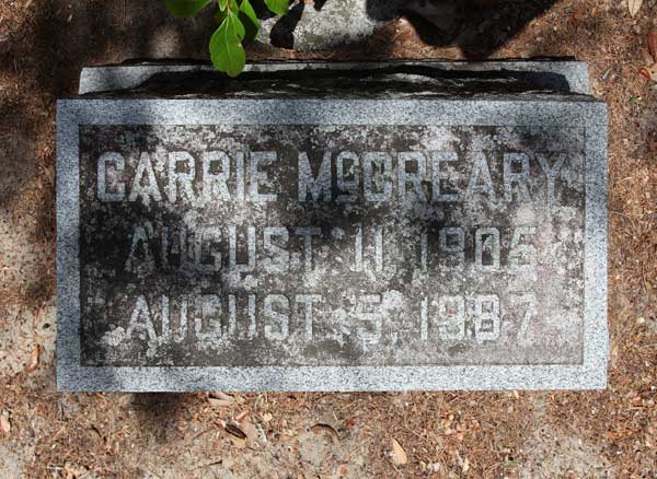 Carrie McCreary Gravestone Photo