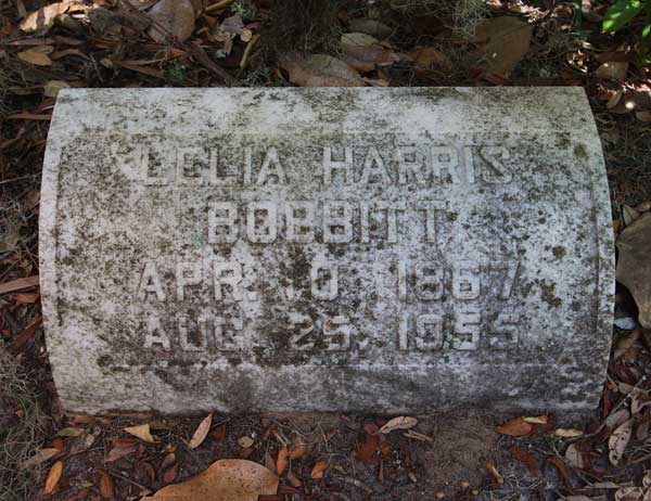 Lelia Harris Bobbitt Gravestone Photo