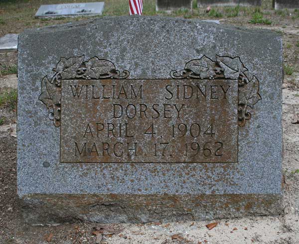 William Sidney Dorsey Gravestone Photo