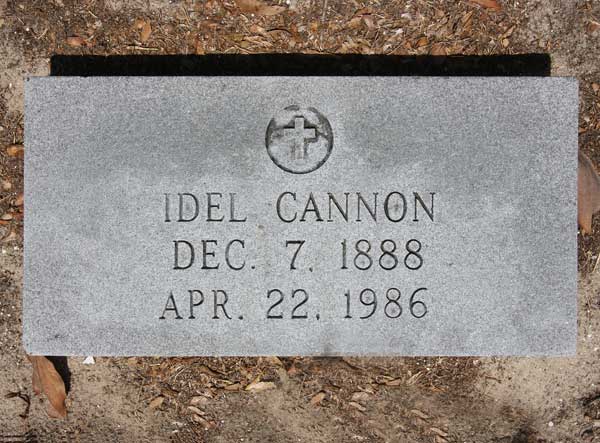 Idel Cannon Gravestone Photo