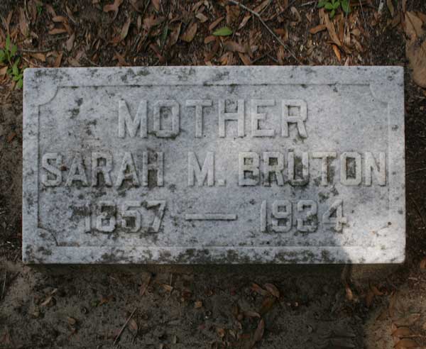 Sarah M. Bruton Gravestone Photo