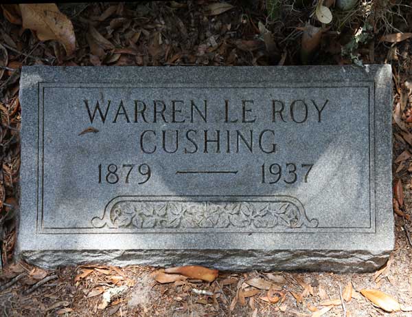 Warren Le Roy Cushing Gravestone Photo