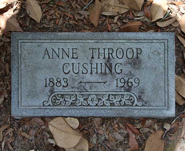 Anne Throop Cushing Gravestone Photo