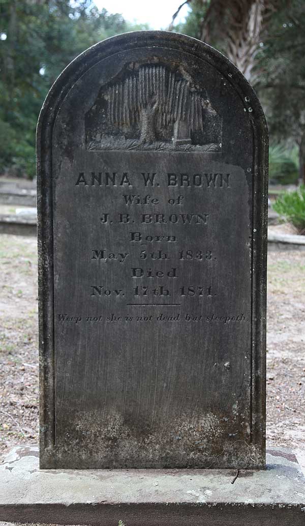Anna W. Brown Gravestone Photo