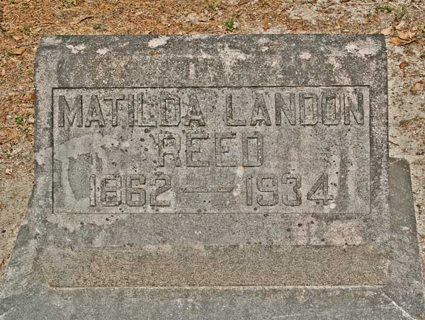 Matilda Landon Reed Gravestone Photo