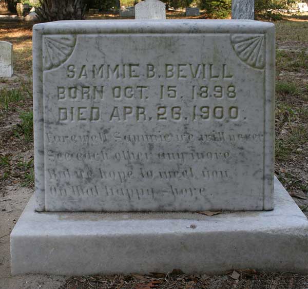 Sammie B. Bevill Gravestone Photo