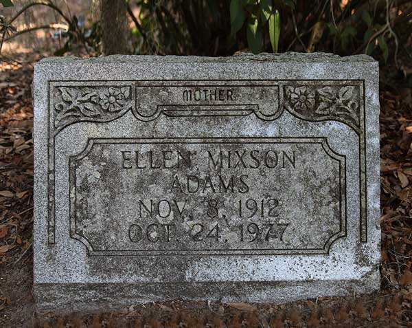 Ellen Mixson Adams Gravestone Photo