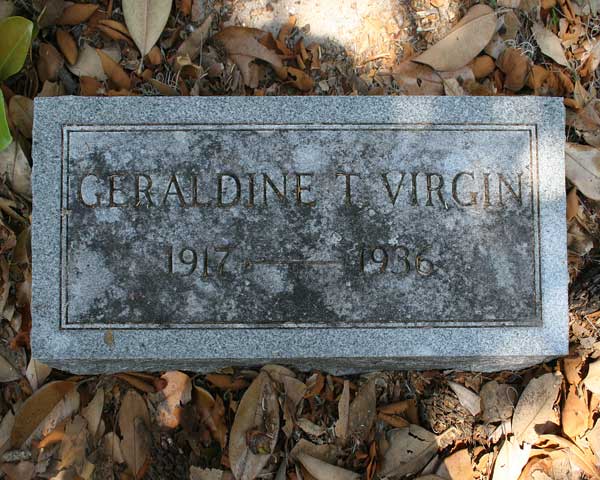 Geraldine T. Virgin Gravestone Photo