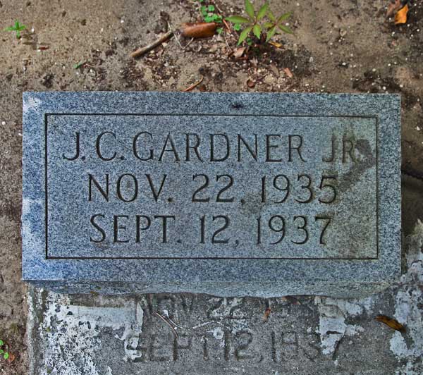 J.C. Jr Gardner Gravestone Photo