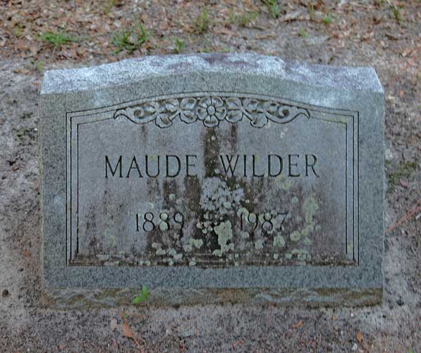 Maude Wilder Gravestone Photo
