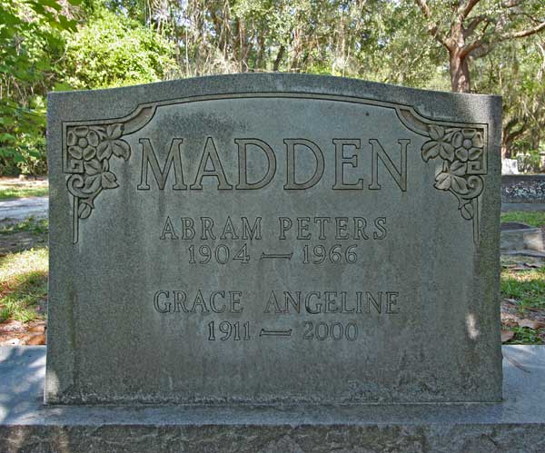 Abram Peters & Grace Angeline Madden Gravestone Photo