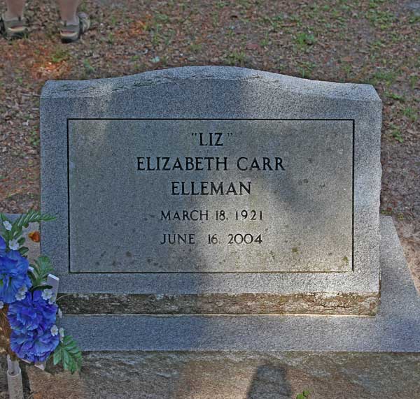 Elizabeth Carr Elleman Gravestone Photo