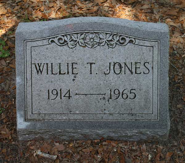 Willie T. Jones Gravestone Photo