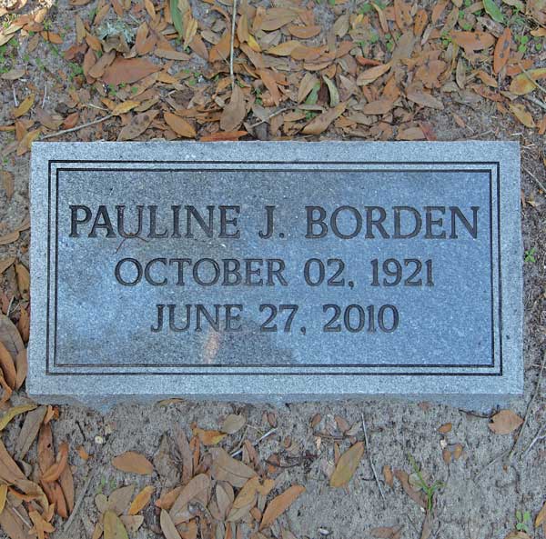 Pauline J. Borden Gravestone Photo