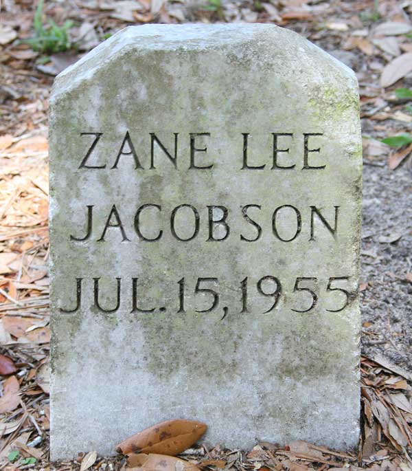 Zane Lee Jacobson Gravestone Photo