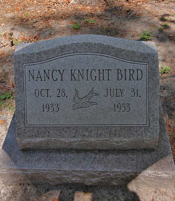 Nancy Knight Bird Gravestone Photo