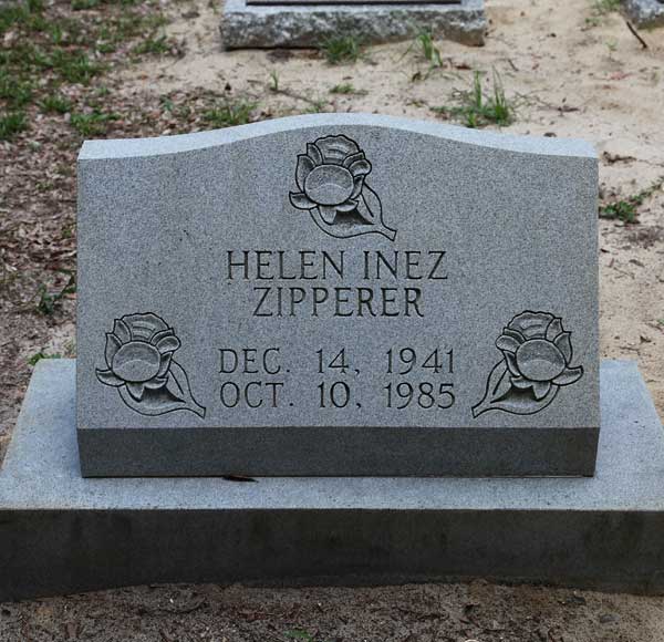 Helen Inez Zipperer Gravestone Photo