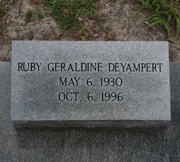 Ruby Geraldine DeYampert Gravestone Photo