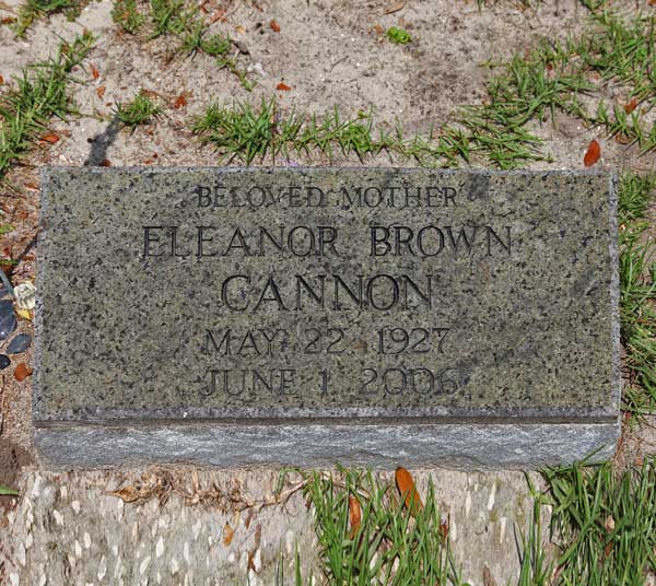 Eleanor Brown Cannon Gravestone Photo