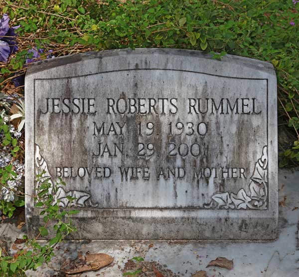 Jessie Roberts Rummell Gravestone Photo