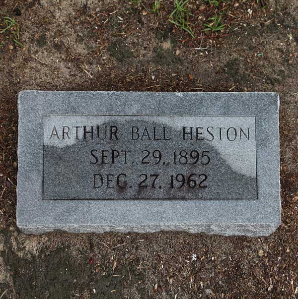 Arthur Ball Heston Gravestone Photo