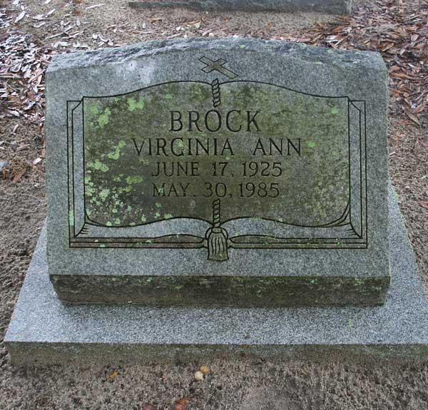 Virginia Ann Brock Gravestone Photo
