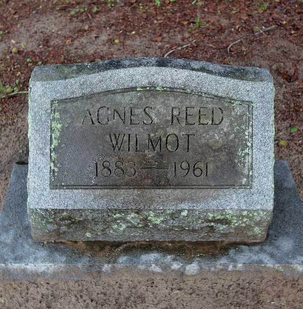 Agnes Reed Wilmot Gravestone Photo