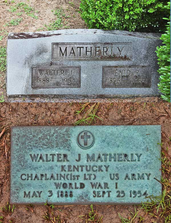 Walter J. & Enid P. Matherly Gravestone Photo