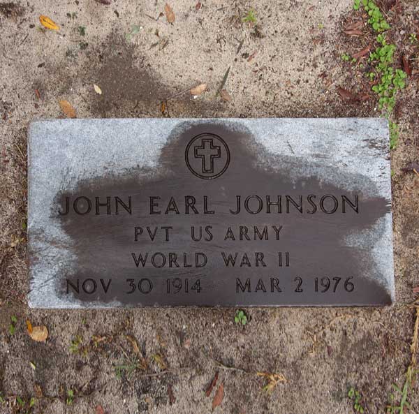 John Earl Johnson Gravestone Photo