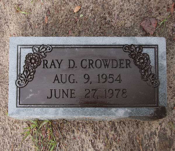 Ray D. Crowder Gravestone Photo