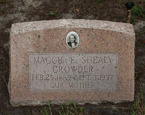 Maggie E. Shealy Crowder Gravestone Photo