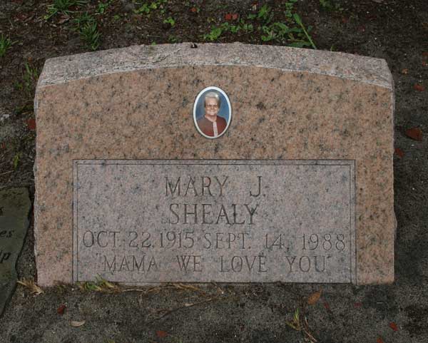 Mary J. Shealy Gravestone Photo