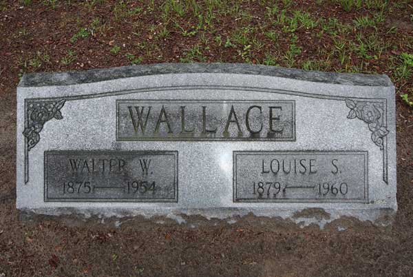 Walter W. & Louise S. Wallace Gravestone Photo