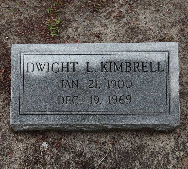 Dwight L. Kimbrell Gravestone Photo