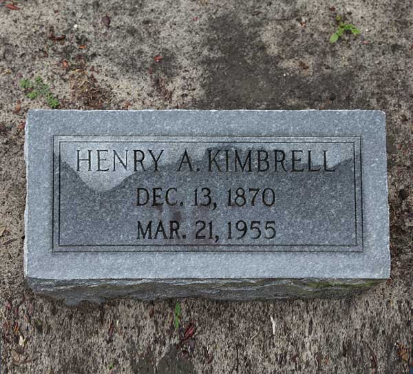 Henry A. Kimbrell Gravestone Photo