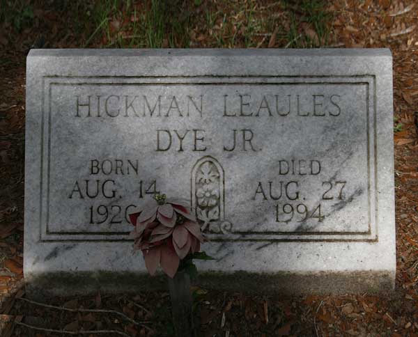 Hickman Leaules Dye Gravestone Photo
