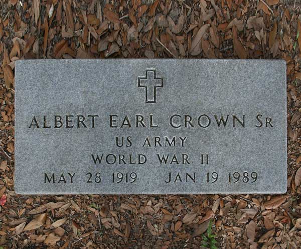 Albert Earl Crown Gravestone Photo