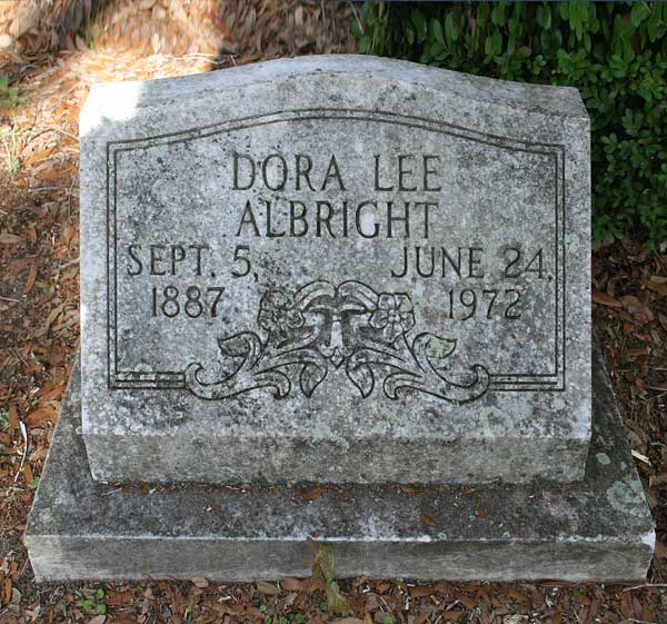 Dora Lee Albright Gravestone Photo
