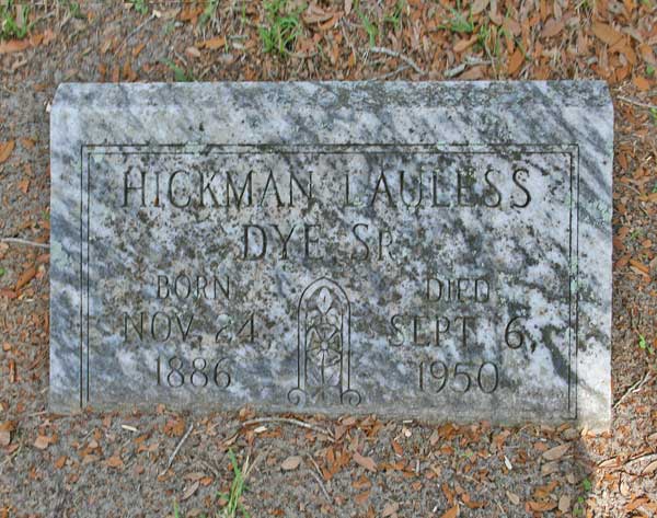 Hickman Lauless Dye Gravestone Photo