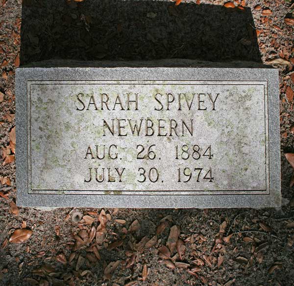 Sarah Spivey Newbern Gravestone Photo
