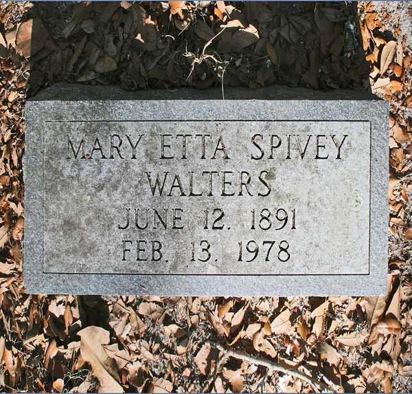 Mary Etta Spivey Walters Gravestone Photo