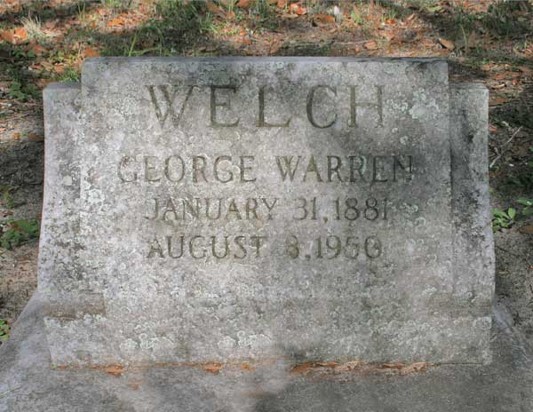 George Warren Welch Gravestone Photo
